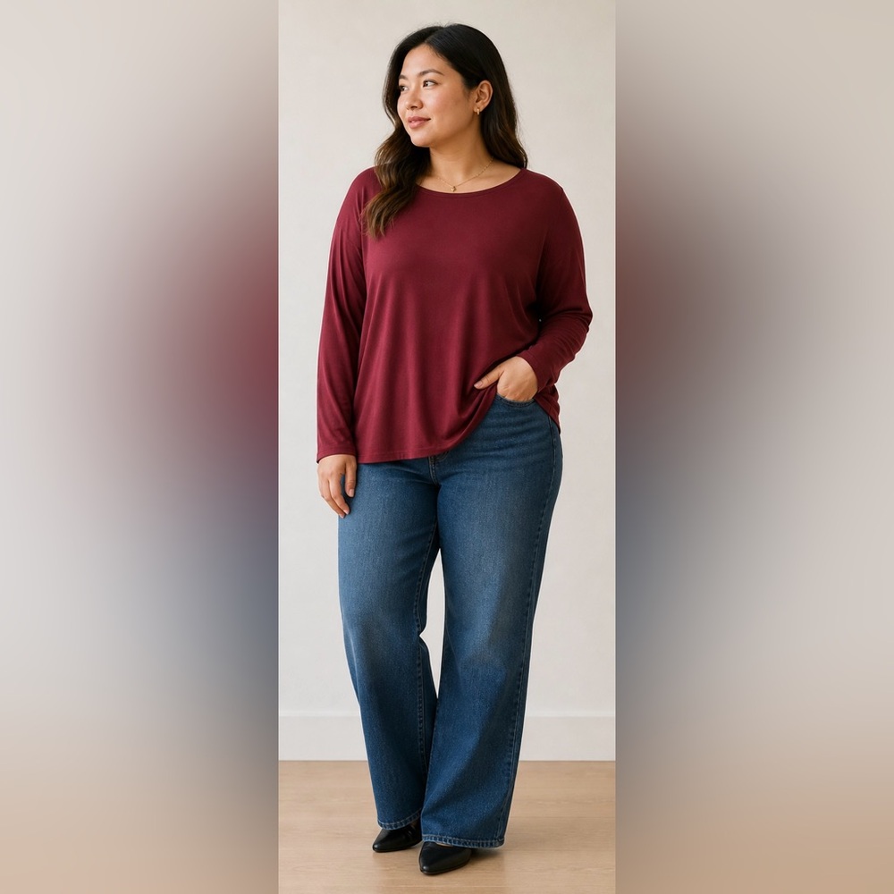 NWT Preswick & Moore Scoop Neck Long Sleeve Top